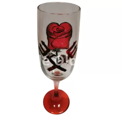 Taça de Pombogira: Rosa e Tridentes, Elegância Encantadora
