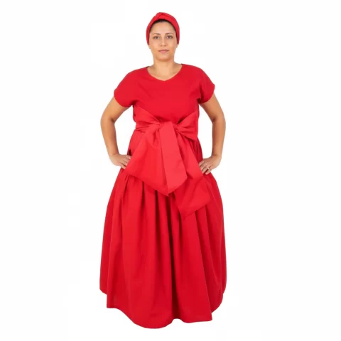 Conjunto Feminino 4 Peças: Saia, Camisu, Pano da Costa e Pano de Cabeça