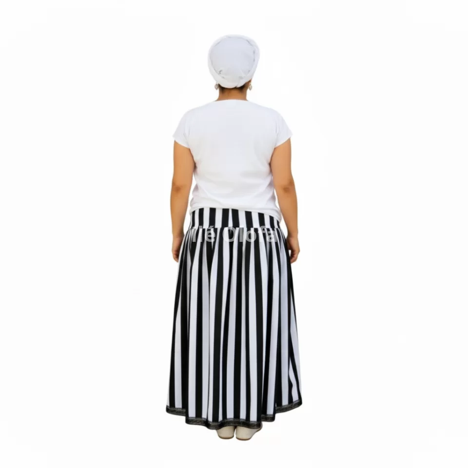 Conjunto Preta-Velha 3 Peças: Saia, Camisu e Pano de Cabeça