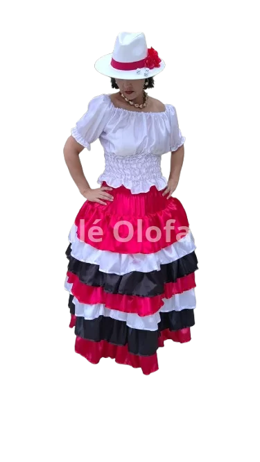 Conjunto Maria Navalha: Saia 7 Babados e Ciganinha
